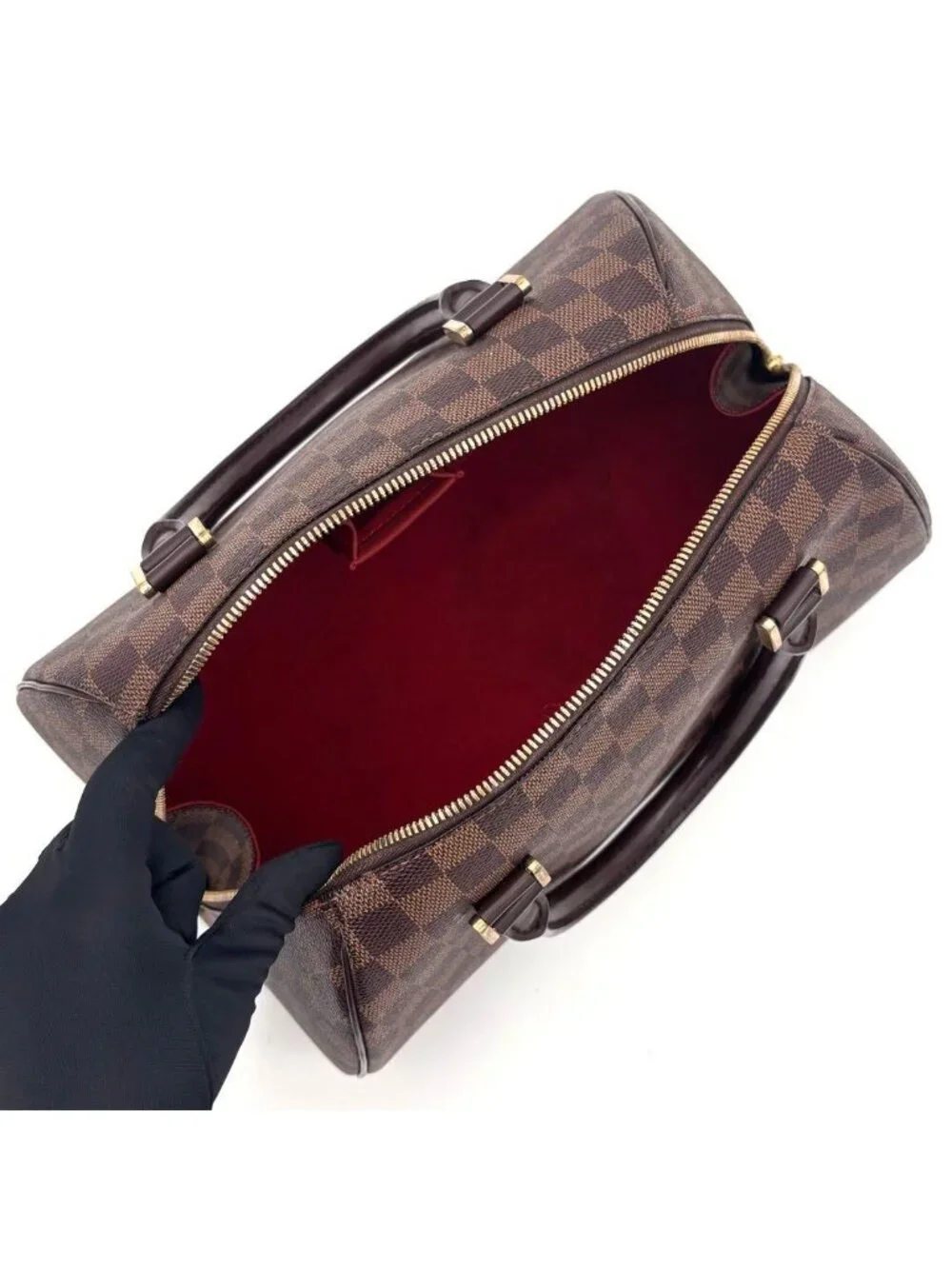 Louis Vuitton Damier Ebene Riviera MM Handbag Tote Brown